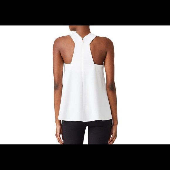 Tibi white racer back tank, structured white top - Picture 3 of 4